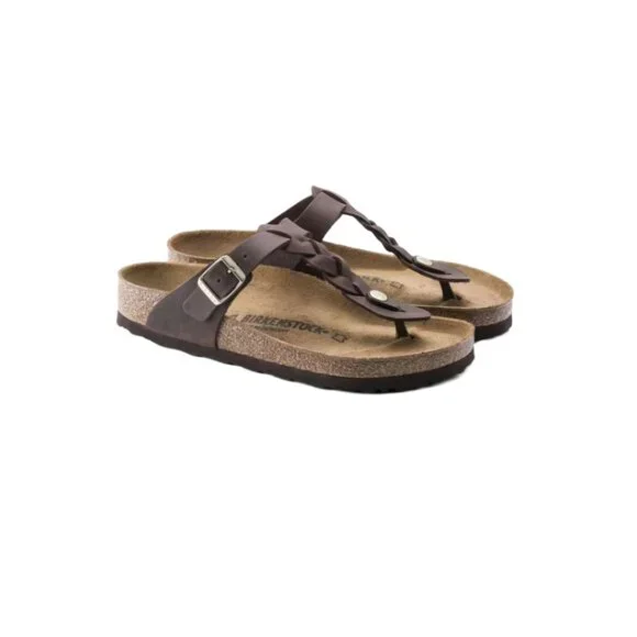 Birkenstock Gizeh Braided -Habana oil Leather Sandals - Picture 3 of 4
